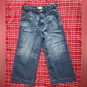 MADWELL Wide Leg Patch Pocket Crop Jeans